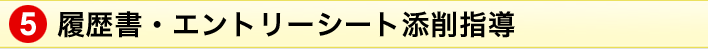 履歴書・エントリーシート添削指導