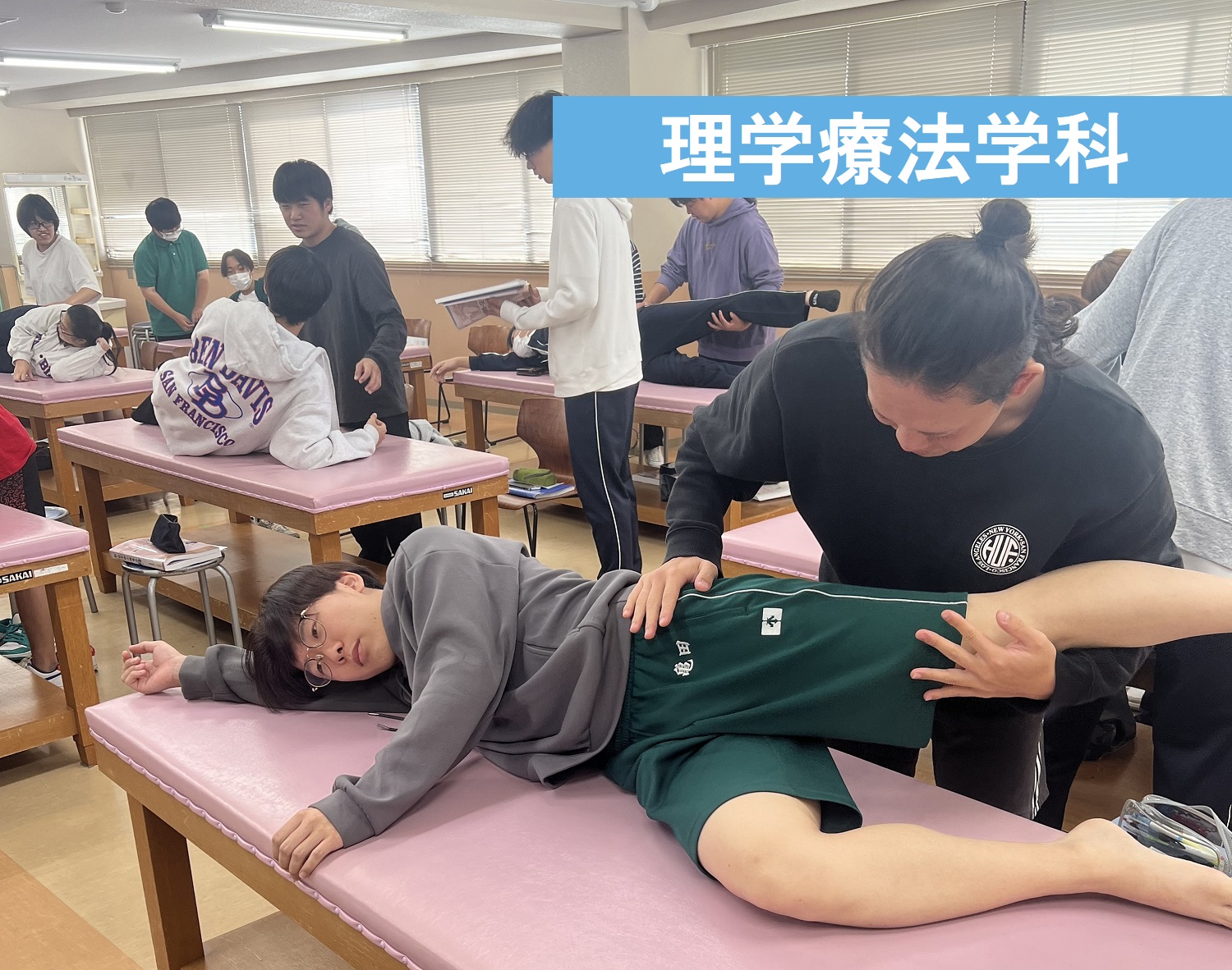 筋力検査の授業