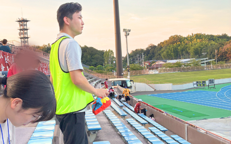 スポーツが大好きなNさん。サッカーの試合でボールボーイを務めたことも